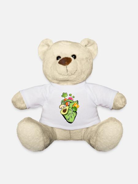 Veganes Herz - Teddy - Weiß