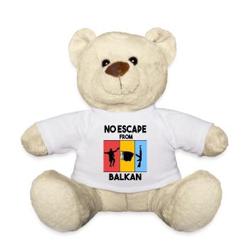 No Escape From Balkan - Teddy Bear - white - Front