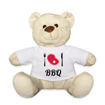 BBQ - Barbecue - Grill - Nounours - blanc - Devant