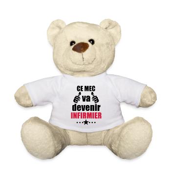 Ce mec va devenir infirmier - futur infirmier - Nounours - blanc - Devant