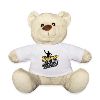 Trainer Lustig Spruch Geschenk Handball Spieler - Teddy - Weiß - Vorne