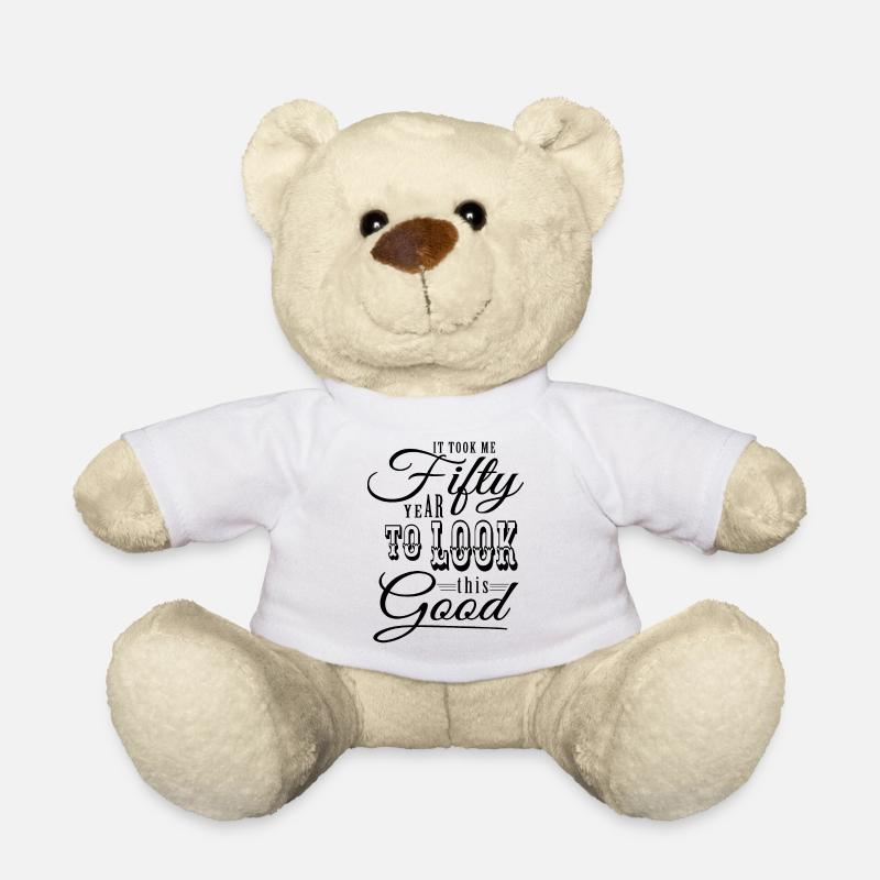 50th Birthday - Teddy Bear - white