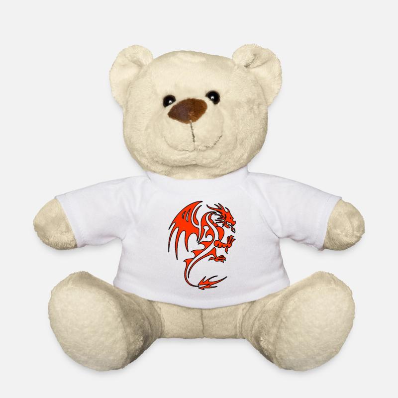 Dragon Rouge - Nounours - blanc