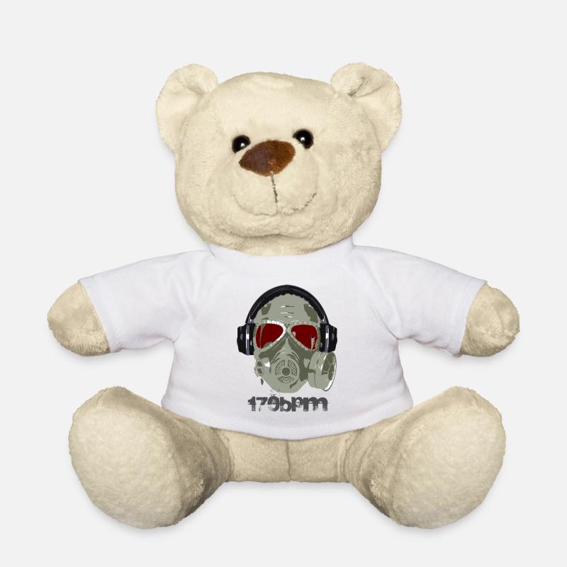 Hard Techno - 170bpm Kopfhörer Raver - Teddy - Weiß