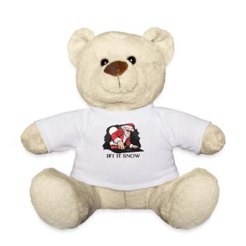 Let it Snow Cocaine Funny Gif Idea Santa Ugly Xmas - Nounours - blanc - Devant