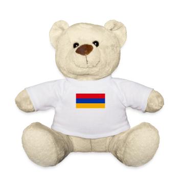 Flag of Armenia - Teddy Bear - white - Front