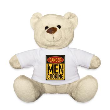 Danger Men Cooking - Achtung Männer kochen - Teddy - Weiß - Vorne