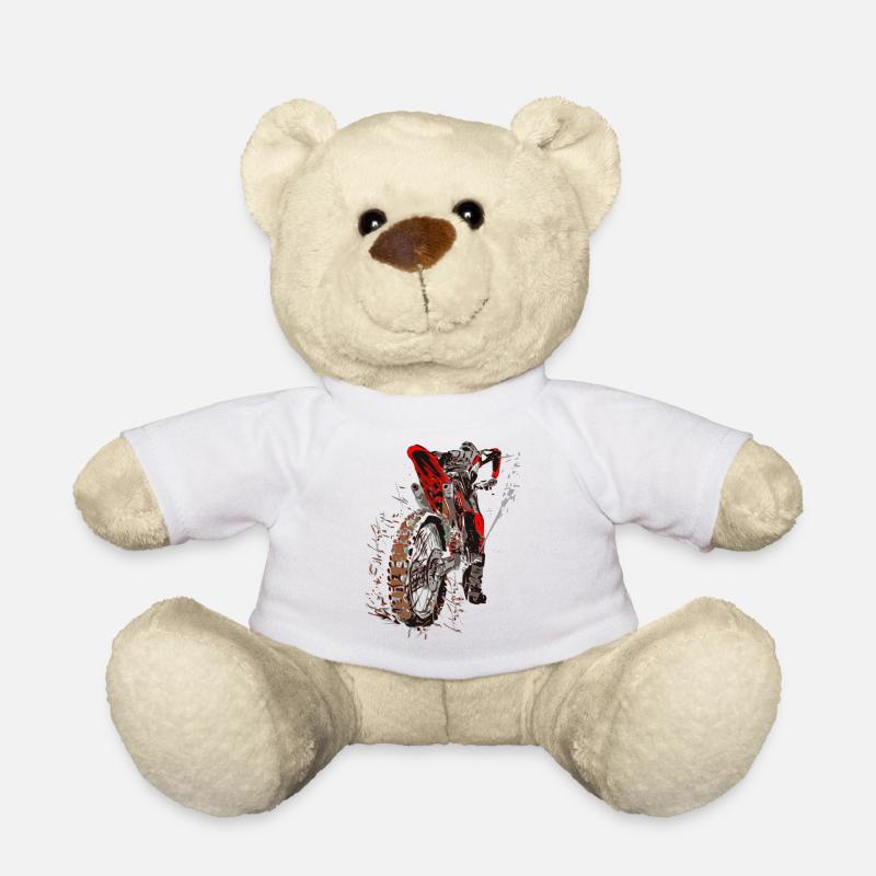 Motocross - Teddy Bear - white