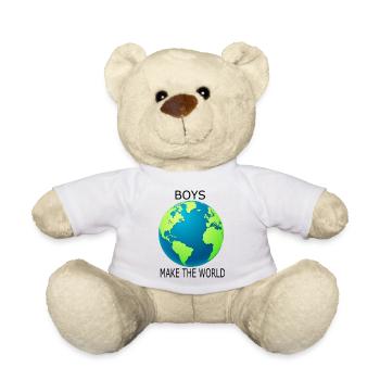 Boys make the World - Teddy - Weiß - Vorne