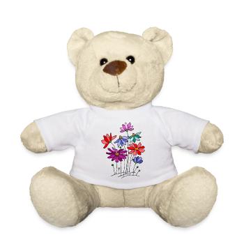 Fleurs - Nounours - blanc - Devant