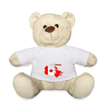 Toronto Canada Canada Drapeau Canada Fan de drapeau canadien - Nounours - blanc - Devant