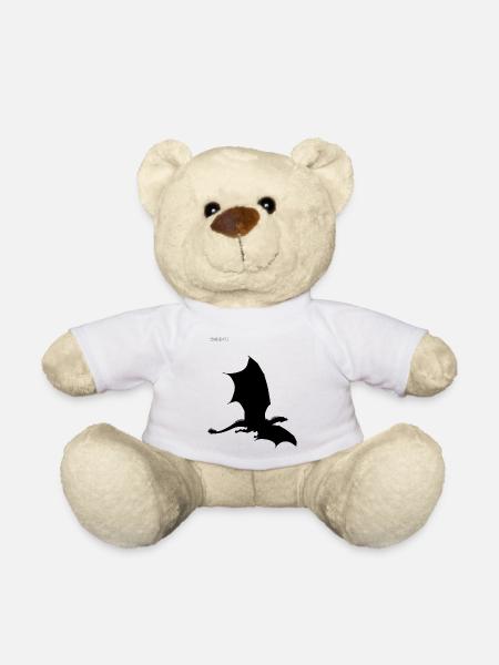 Dragon black and white collection - Teddy Bear - white
