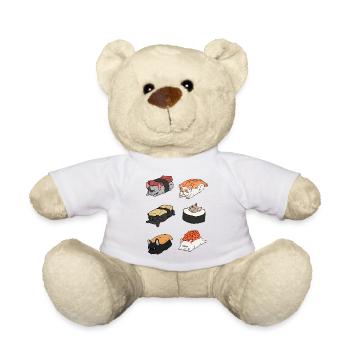 Französische Bulldogge Sushi Rolls Frenchie - Teddy - Weiß - Vorne