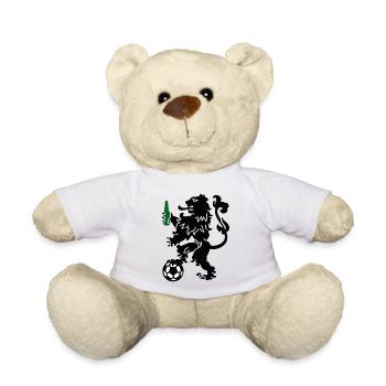 Niederlande Orange Löwe Fußball Bier lustige Europameisterschaft - Teddy - Weiß - Vorne