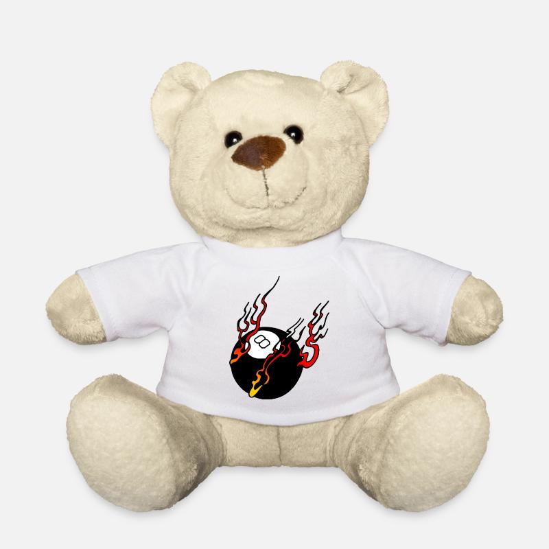 8 Ball - BALL POOL - Teddy Bear - white
