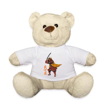 Japon Samouraï Tokyo Sport de combat Rétro Vintage - Nounours - blanc - Devant