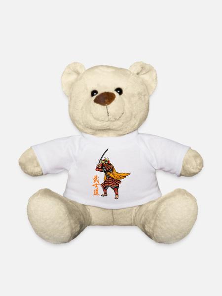 Japon Samouraï Tokyo Sport de combat Rétro Vintage - Nounours - blanc