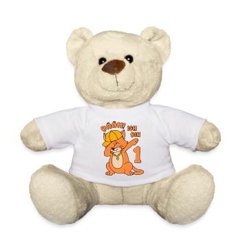1. Geburtstag - 1 Jahr - Eins - Bääm! Ich bin 1 - Teddy - Weiß - Vorne