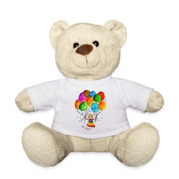 Lebe Liebe Lache Leichtigkeit - Teddy - Weiß - Vorne