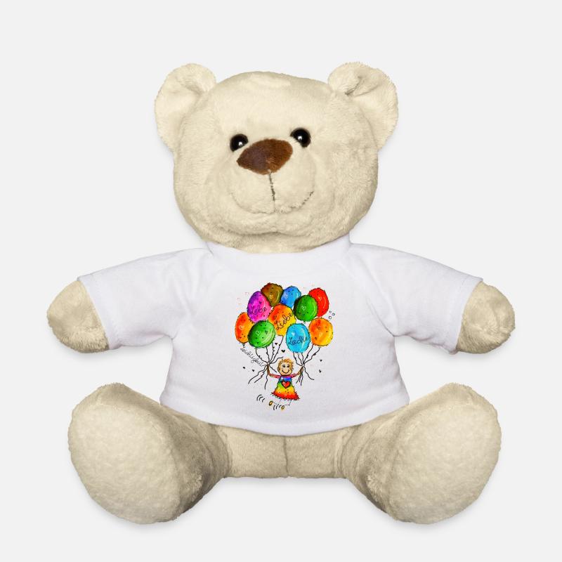 Lebe Liebe Lache Leichtigkeit - Teddy - Weiß