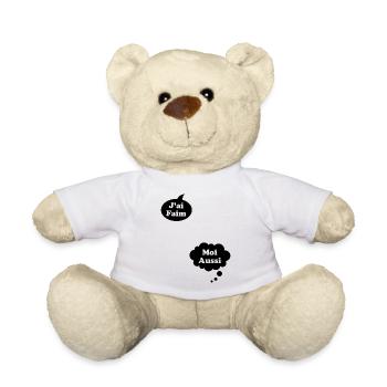 J'ai Faim Moi Aussi Cadeau Humour De Grossesse - Nounours - blanc - Devant