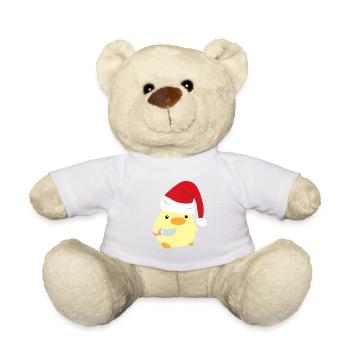 Canard avec couteau Mème Canard de Noël avec couteau - Nounours - blanc - Devant