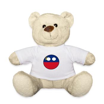 Countryball Pays Patrie Liechtenstein - Nounours - blanc - Devant