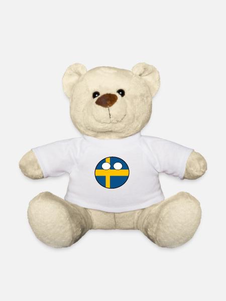 Countryball Country Home Sweden - Teddy Bear - white