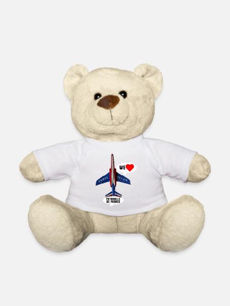 on aime la Patrouille de France - Nounours - blanc