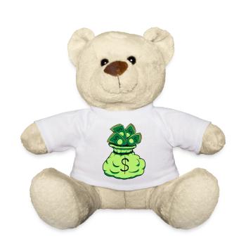 Geld Sack Scheine - Teddy - Weiß - Vorne