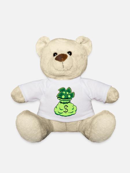 Geld Sack Scheine - Teddy - Weiß
