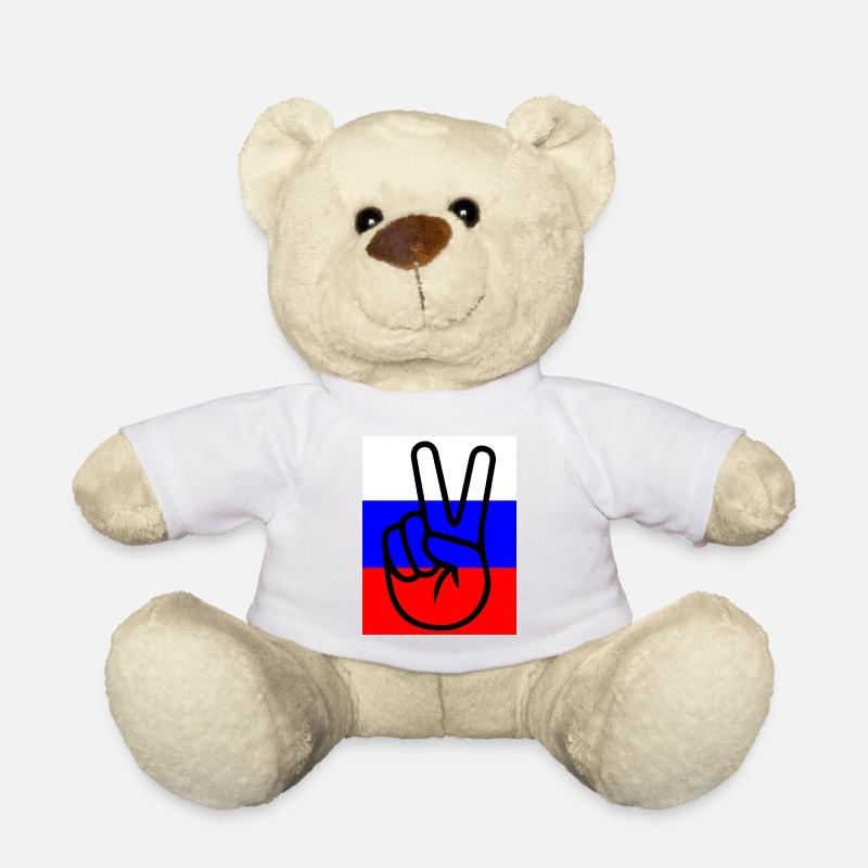 Peace with Russia - Teddy Bear - white