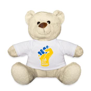 Stand With Ukraine - Teddy - Weiß - Vorne