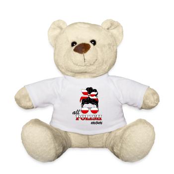 Toutes les mamans polonaises Matka Mère Maman Pologne Drapeau - Nounours - blanc - Devant