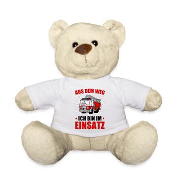 Feuerwehr Kindergartenkind Aus dem Weg - Teddy - Weiß - Vorne