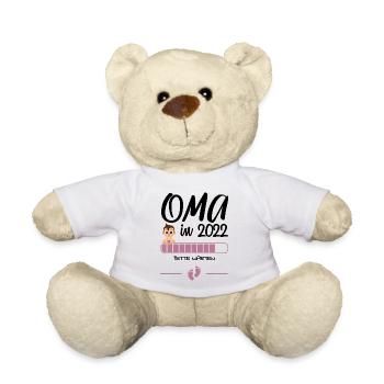 Oma in 2022 Bitte warten Schwangerschaft Verkünden - Teddy - Weiß - Vorne