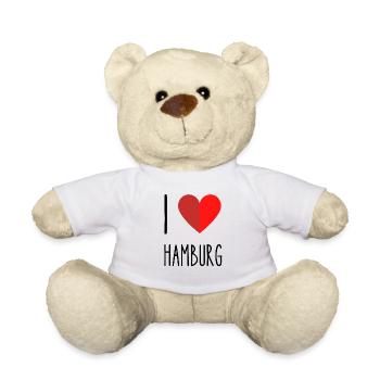 I love Hamburg - Teddy - Weiß - Vorne