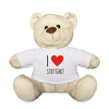 I love Stuttgart - Teddy - Weiß - Vorne