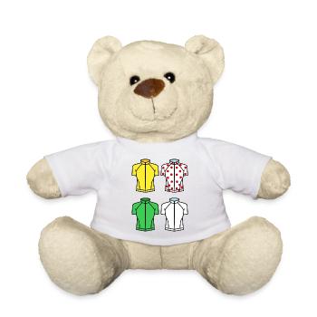 jersey the tour race cycling bike france - Teddy Bear - white - Front