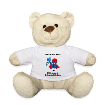 Erstklässler, Schulanfänger - Endlich Schule - Teddy - Weiß - Vorne