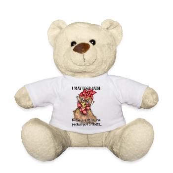 I may look calm But.in my head I've pecked you - Teddy Bear - white - Front