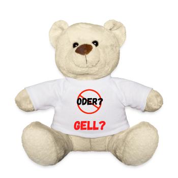 Oberpfalz Niederbayern fränkisch lustiger Dialekt - Teddy - Weiß - Vorne