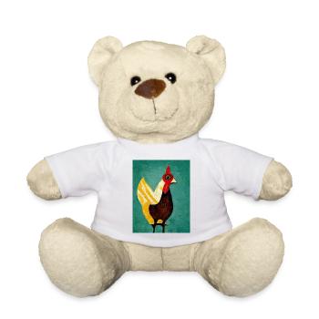 Lustiges Huhn Gemälde - Teddy - Weiß - Vorne