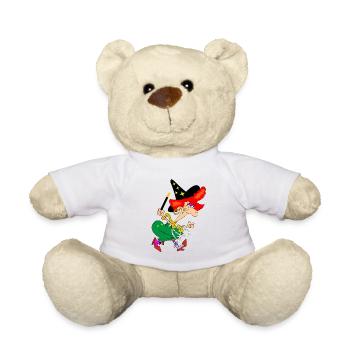 witch conjure magic magic colorful gift crazy - Teddy Bear - white - Front