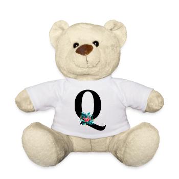 Buchstabe Q geblüht - Teddy - Weiß - Vorne