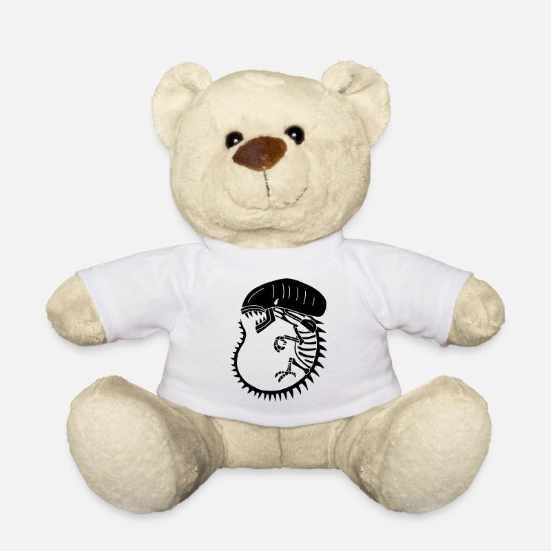 Squelette de monstre extraterrestre noir - Nounours - blanc