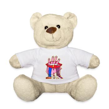 Kuss Hand - Teddy - Weiß - Vorne