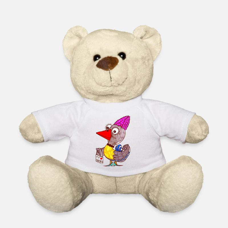 TV ist scheiße - Teddy - Weiß