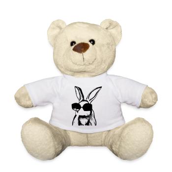Rabbit Pet Animal Cool Sunglasses Rabbit Vector - Teddy Bear - white - Front