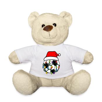 Football Noël Coupe du Monde 2022 - Nounours - blanc - Devant